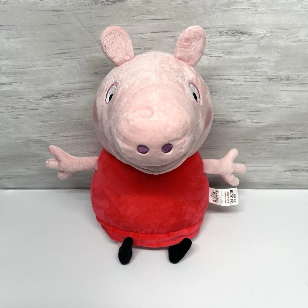 Hasbro Peppa Pig‎ Large Plush Doll Hand Puppet 17" Staffed Animal Kids Toy